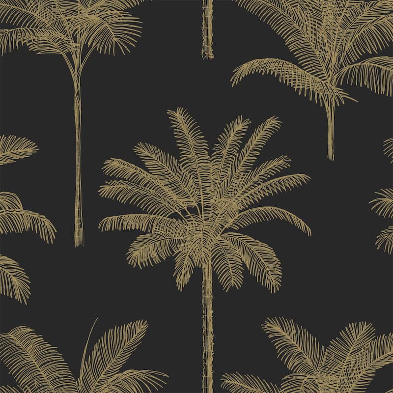 ESTA Home Taj Black Palm Trees Wallpaper