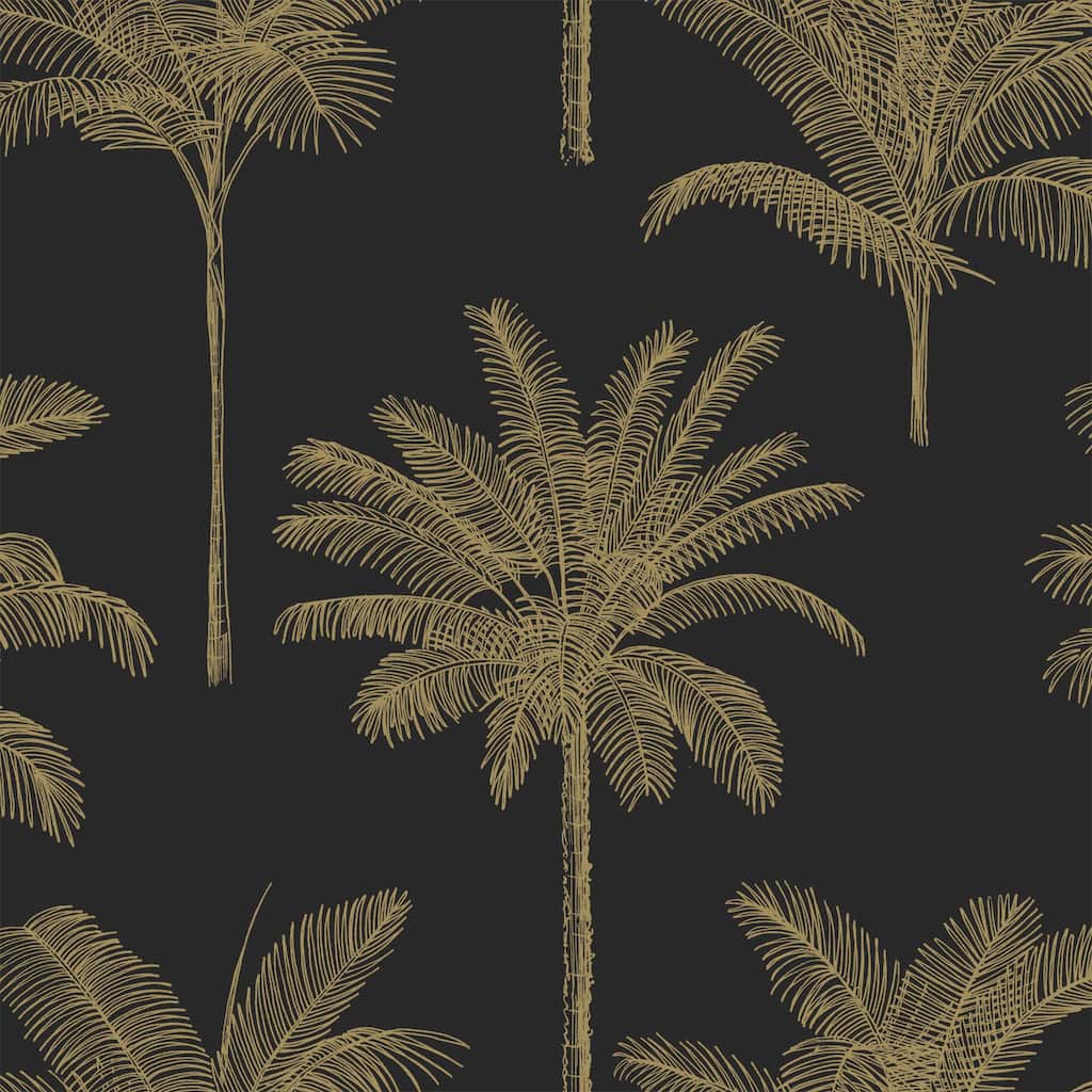ESTA Home Taj Black Palm Trees Wallpaper
