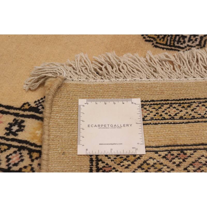 ECARPETGALLERY Hand-knotted Peshawar Bokhara Beige Wool Rug - 6'9 x 10'4