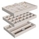 preview thumbnail 4 of 9, ClosetMaid Gray Velvet 3-Piece Jewelry Tray Set