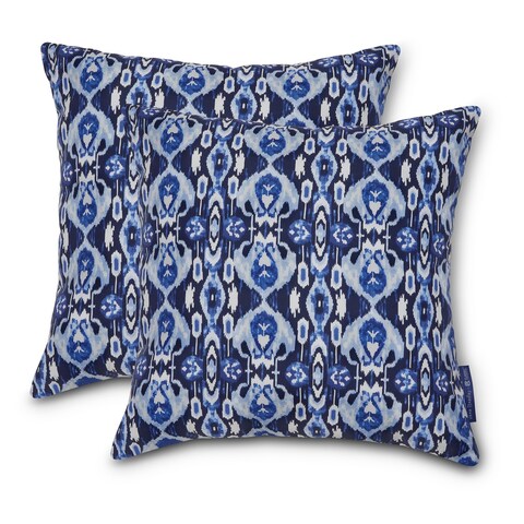 Vera Bradley by Classic Accessories Water-Resistant Accent Pillows, 18 x 18 x 8 Inch, 2 Pack