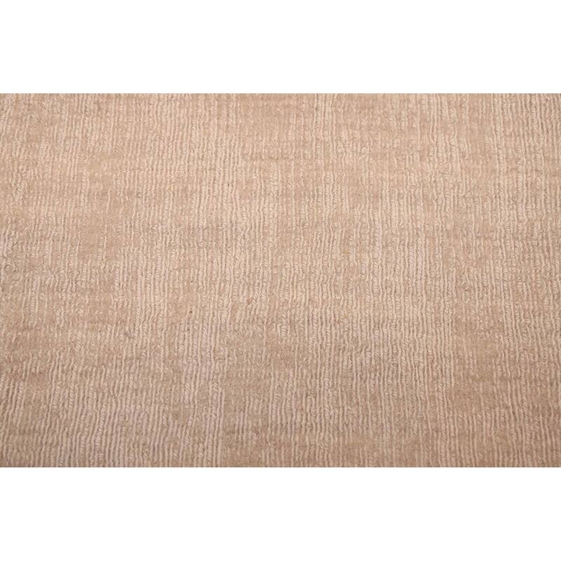 ECARPETGALLERY Hand Loomed Kashkuli Gabbeh Light Khaki Wool Rug - 7'11 x 11'3