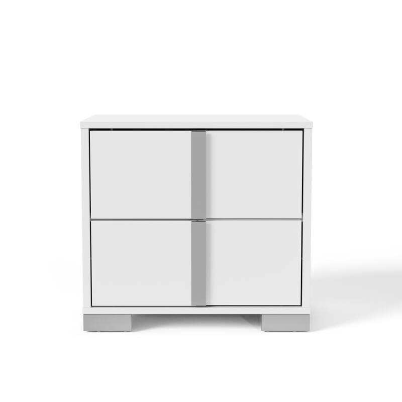 Furniture of America Erina Modern Glossy 5-Piece Panel Bedroom Set