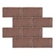 preview thumbnail 1 of 2, 3-in x 6-in Hammered Copper Tile - Quantity 8 (T36DBH_PKG8)