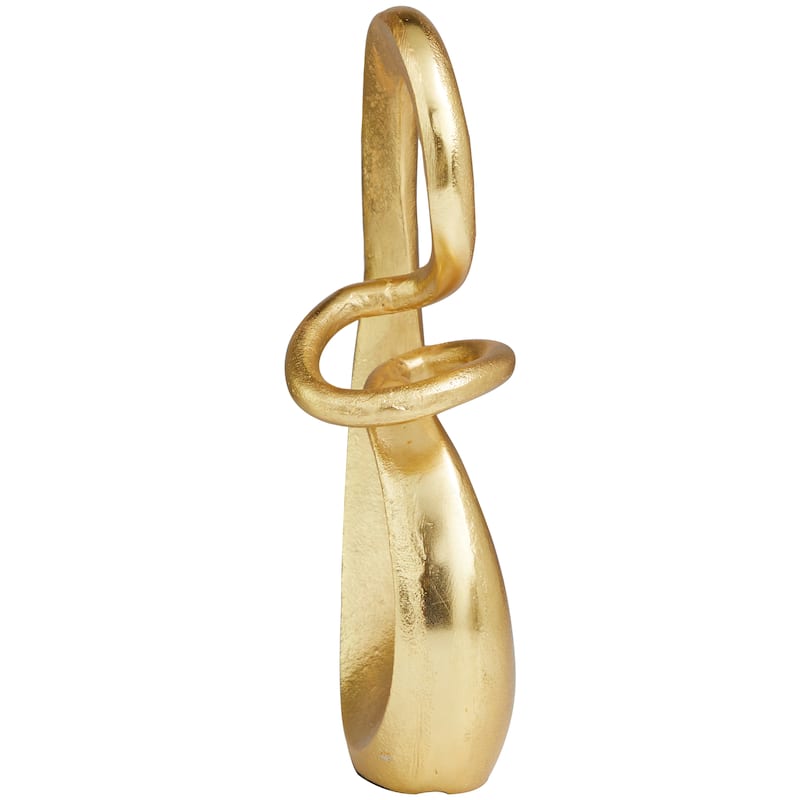 Classy Aluminum Metal Swirl Abstract Sculpture - Dark Gray or Gold