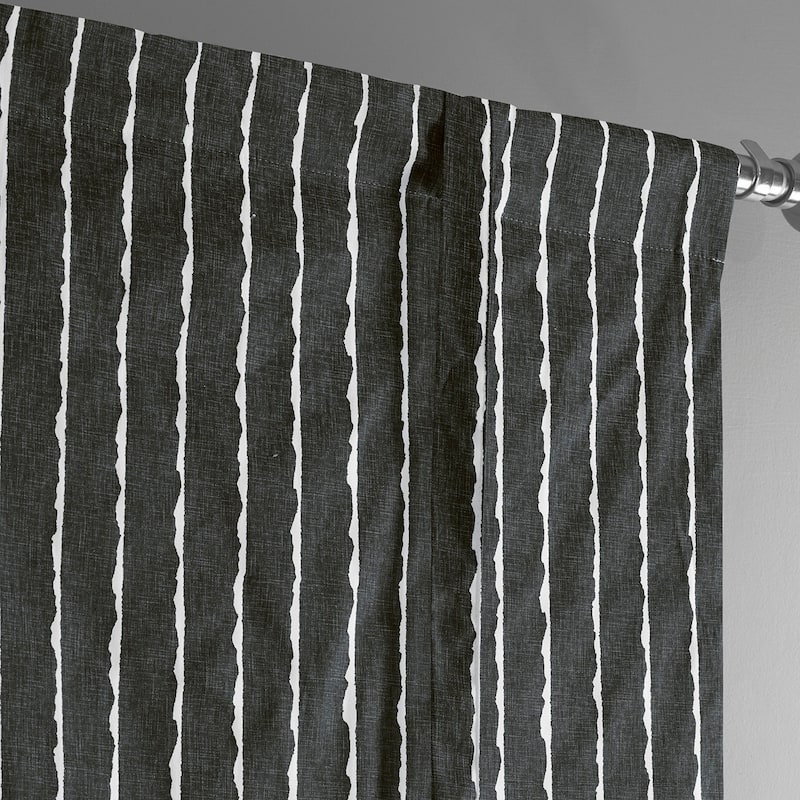 Exclusive Fabrics Sharkskin Printed Cotton Tie-Up Window Shade (1 Panel)