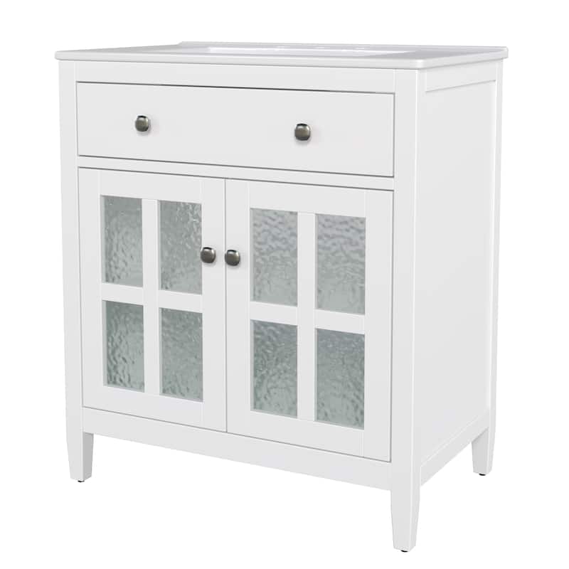 Christopher Knight Home-Josie 30-Inch Bathroom Vanity with Ceramic Sink