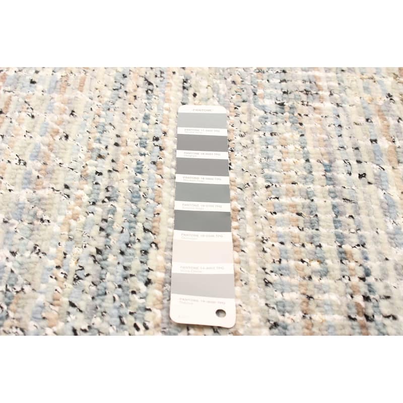 ECARPETGALLERY Hand-knotted Silk Shadow Grey Viscose, Wool Rug - 2'11 x 5'2