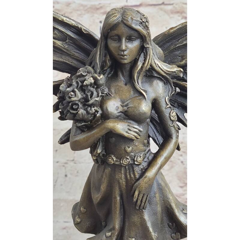 Art Deco Fantasy Butterfly Fairy Angel Museum Quality Clic Artwork Bronze Sta