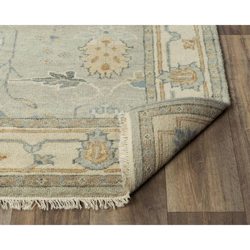 Alora Decor Abby Neutral Classical Hand-knotted Wool Area Rug
