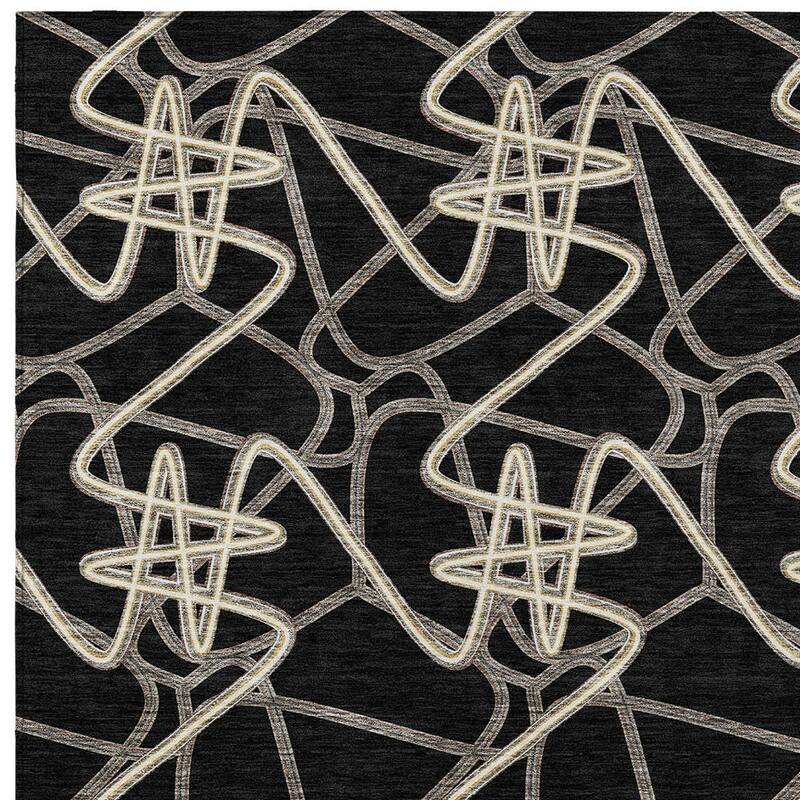 HomeRoots Geometric Contemporary Rectangle Outdoor Rug