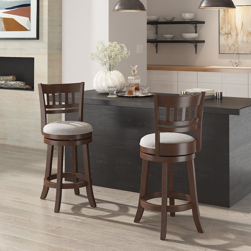 Rovinj Lattice Back 24"H Swivel Counter Height Stool