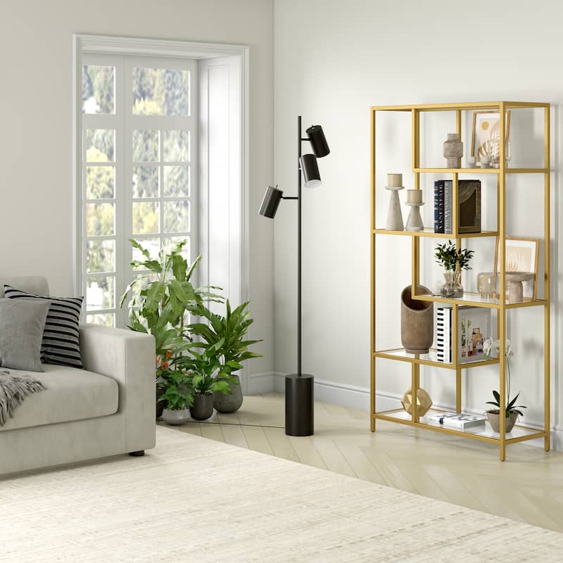 Dorset 3-Light Tree Floor Lamp with Metal Shades - 65" Tall