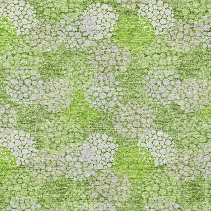 HomeRoots Polka Dot Transitional Rectangle Outdoor Rug