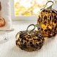 preview thumbnail 2 of 22, Glitzhome Gold Handle Amber Dots Glass Pumpkin for Fall Thanksgiving Decorating