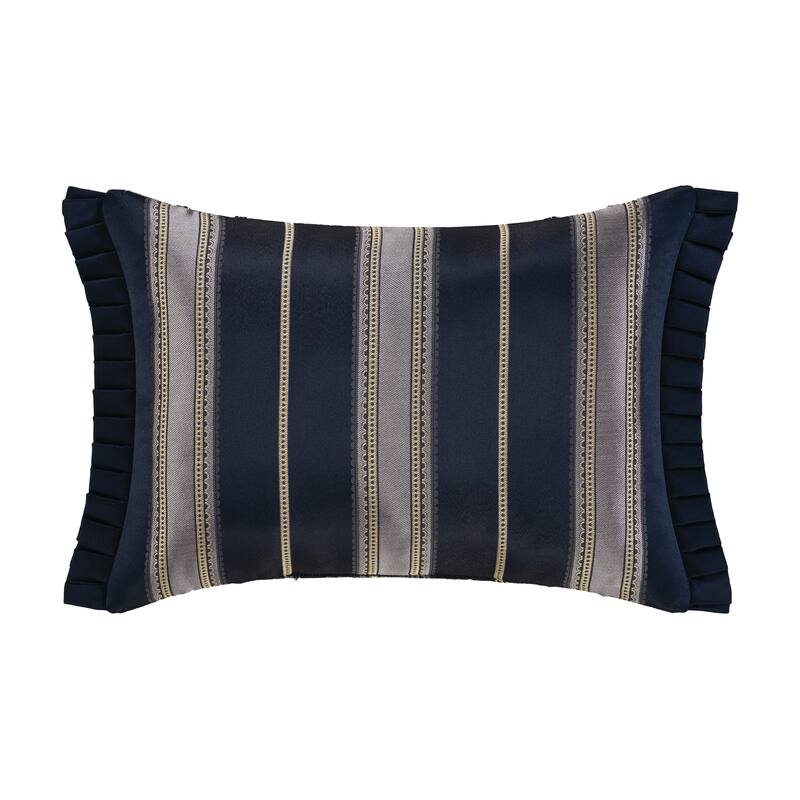 Bradley Boudoir Decorative Throw Pillow - Polyester - Navy - Accent