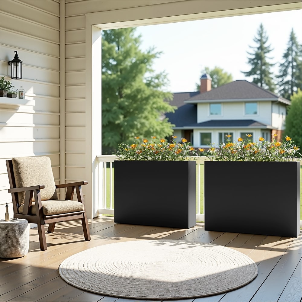 Dovelina Modern Metal Rectangular Planter- Elevate Your Space, Indoors & Outdoors