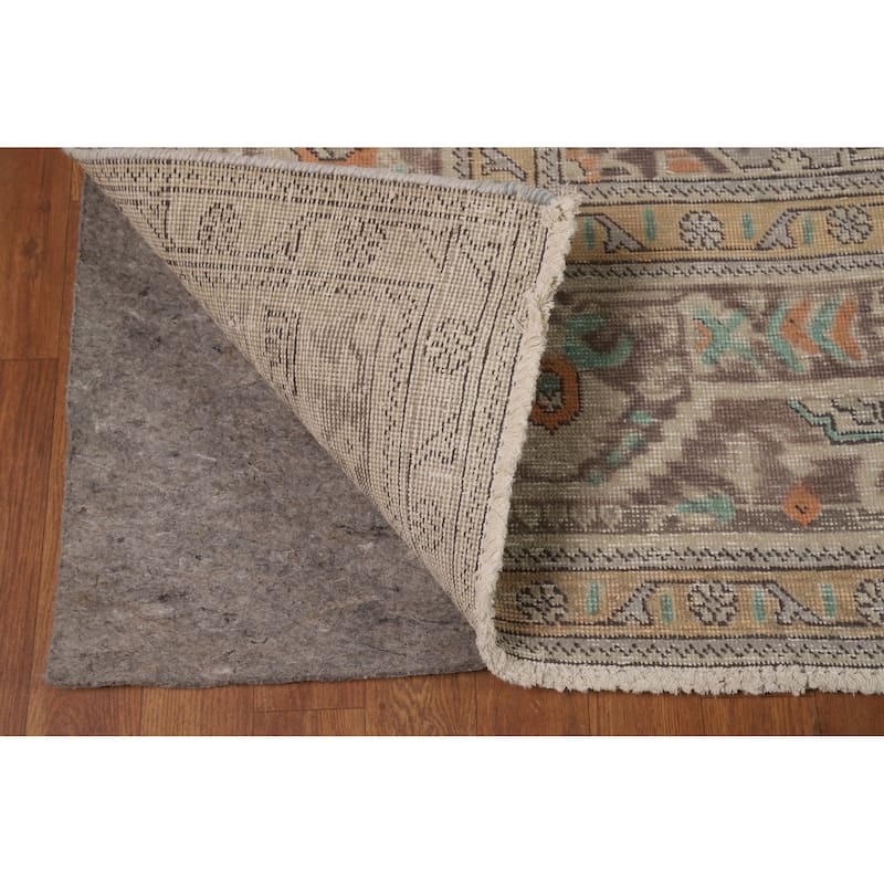 Tabriz Persian Vintage Area Rug Hand-Knotted Bedroom Wool Carpet - 9'6" x 12'8"