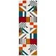 preview thumbnail 24 of 84, SAFAVIEH Hollywood Tatianna Mid-Century Modern Abstract Rug 2'3" x 10' Runner - Ivory/Peacock Blue - Runner