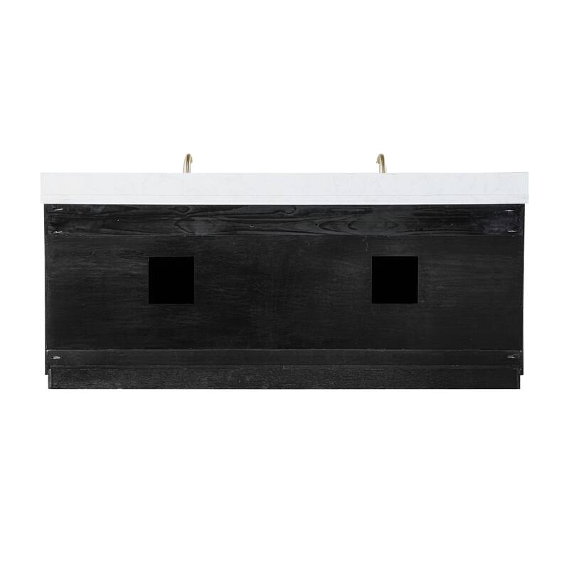 Altair Gazsi Bathroom Vanity with Composite Stone Countertop without Mirror