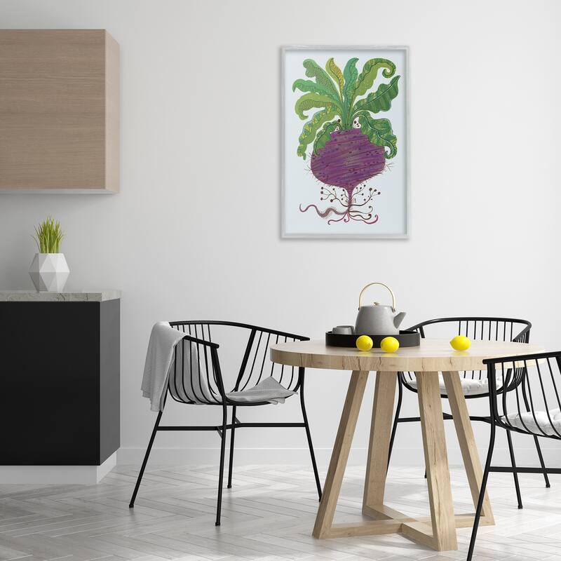 Stupell Stylized Beetroot Vegetable Framed Giclee Art Design By Kay Widdowson