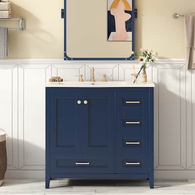 Modern Bathroom Cabinet with 4 Drawers