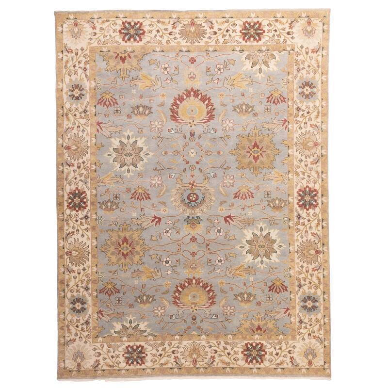 ECARPETGALLERY Hand-knotted Jules Serapi Light Denim Blue Wool Rug - 8'11 x 11'11