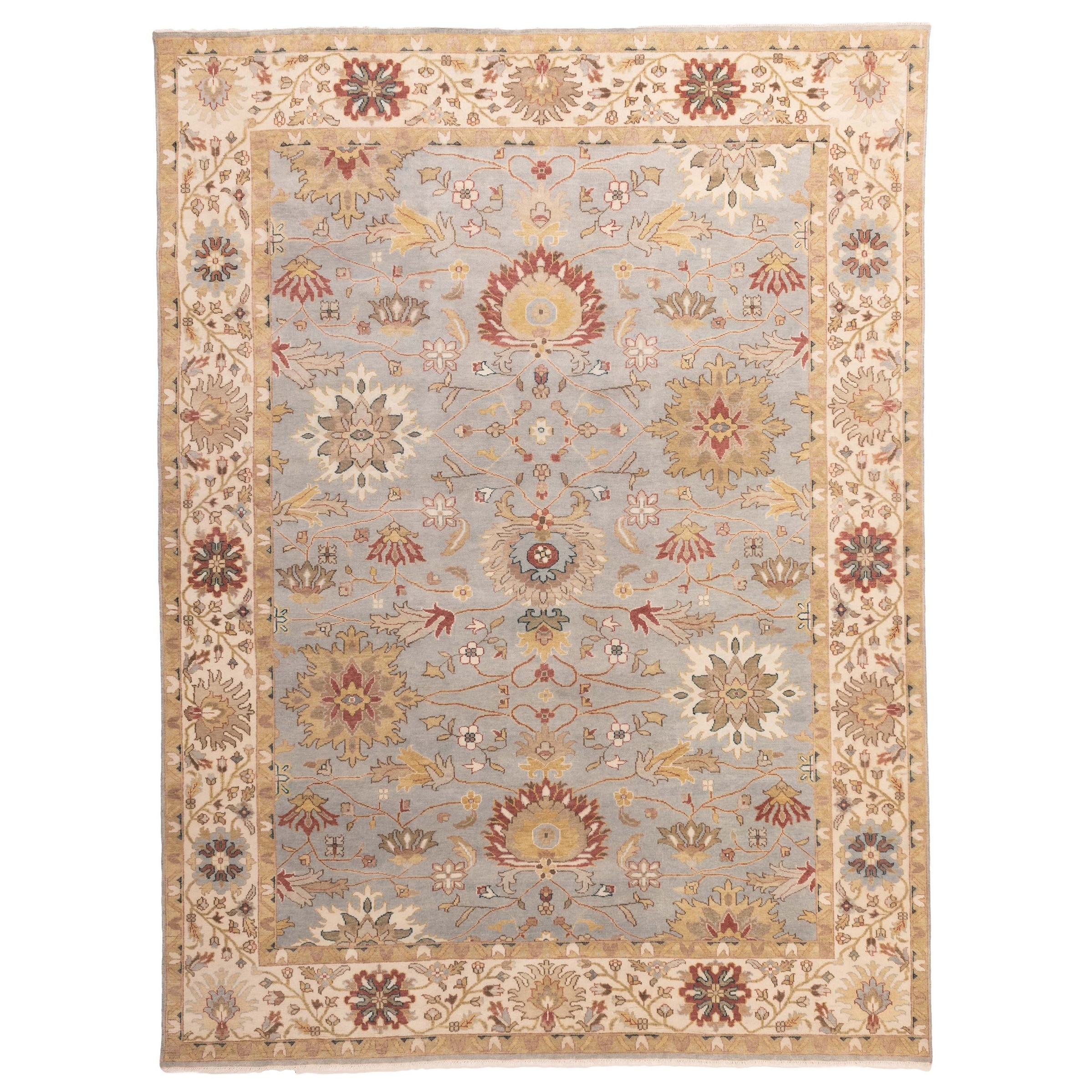 ECARPETGALLERY Hand-knotted Jules Serapi Light Denim Blue Wool Rug - 8'11 x 11'11