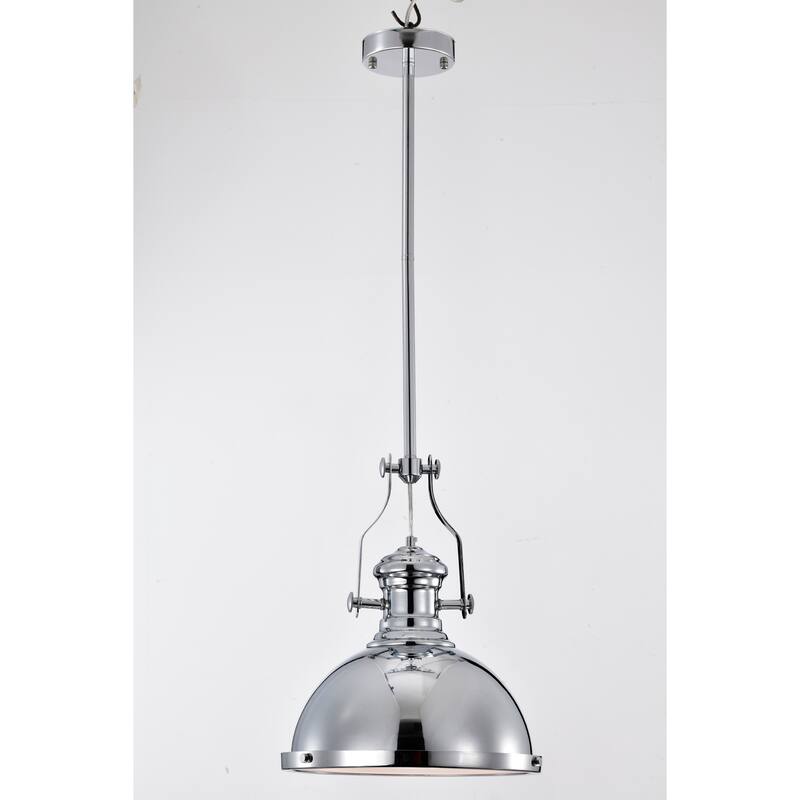 Didia 1-Light 13-Inch Chrome Dome Pendant