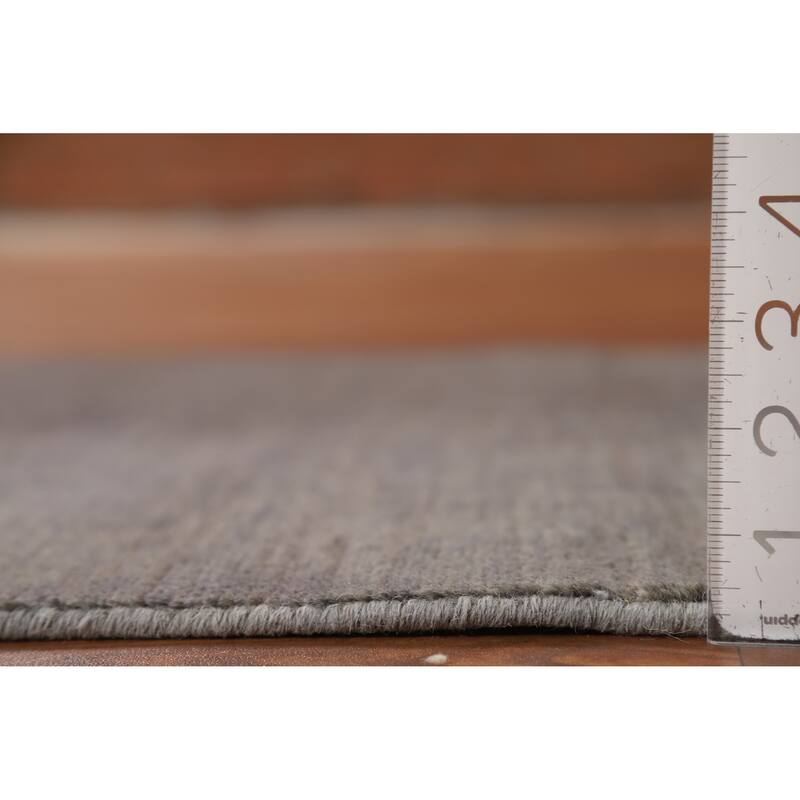 Gray Gabbeh Oriental Foyer Rug Hand-Knotted Wool Carpet - 2'7"x 3'11"