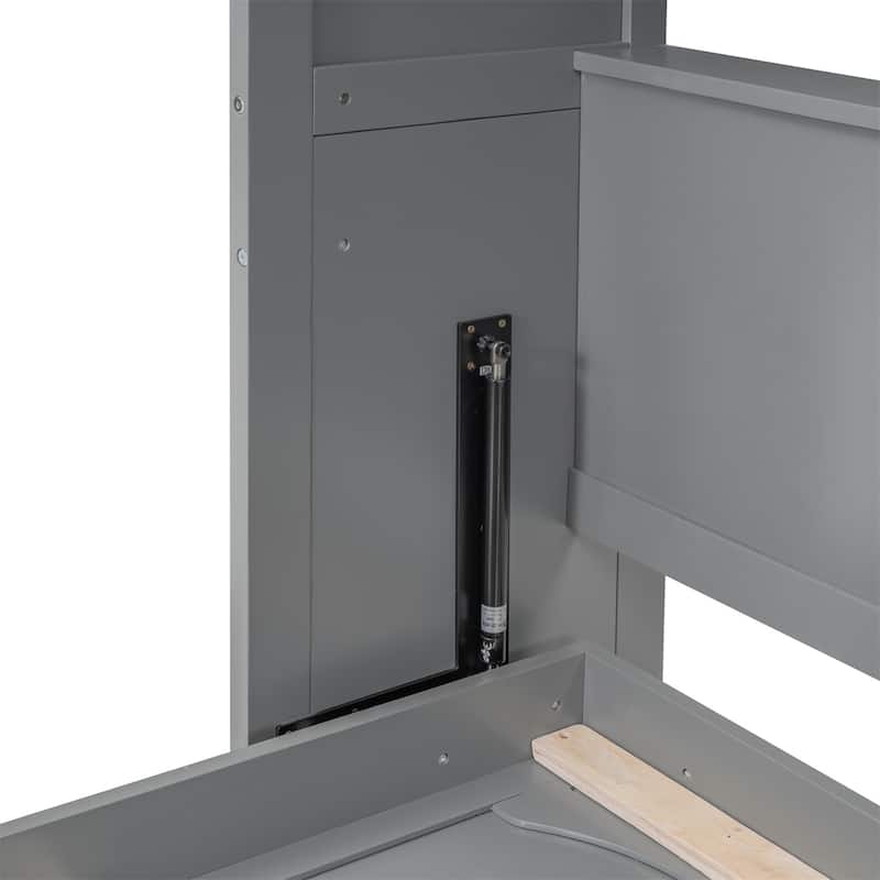 Merax Murphy Bed Wall Bed with Shelves
