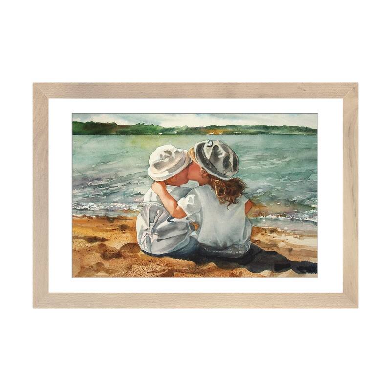 iCanvas "Beach Kisses" by Judith Stein - Natural - 16x24x1