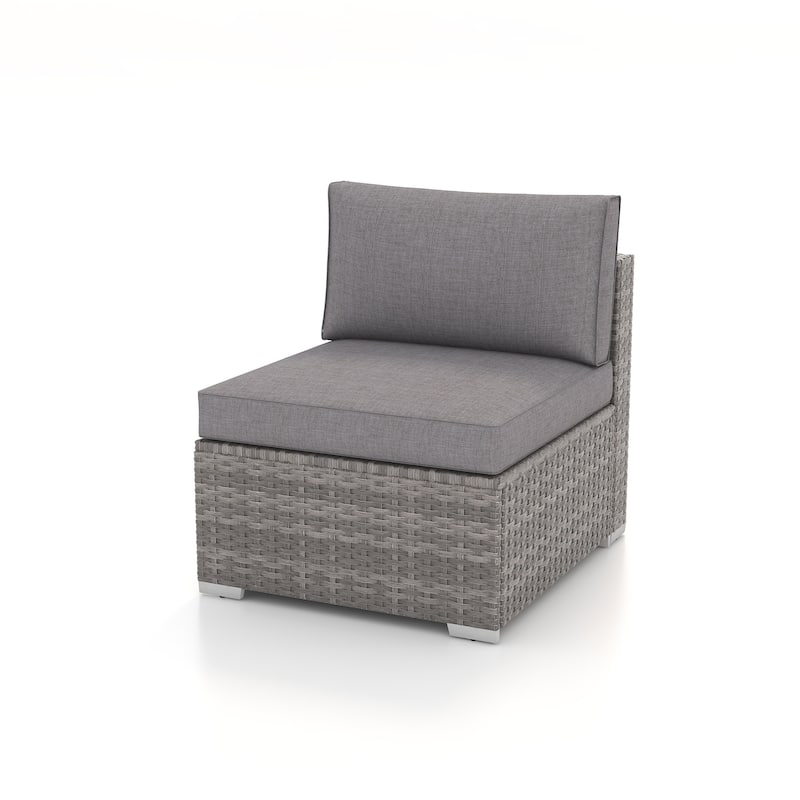 Outdoor Wicker Single Sofa Without Armrests