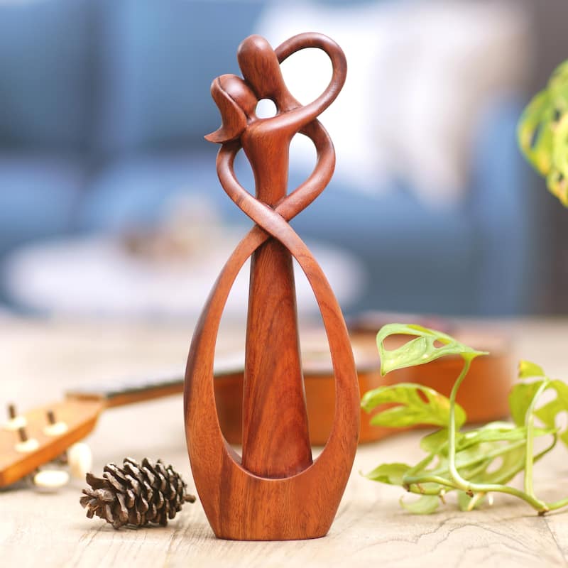 Novica Handmade Loving Us Wood Sculpture