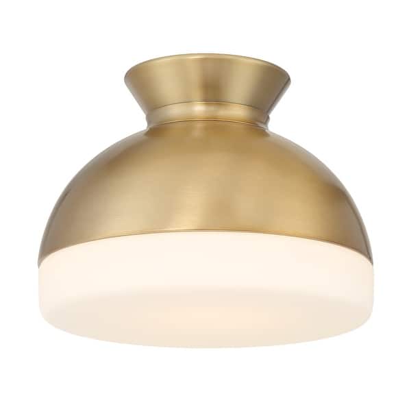 slide 2 of 10, Crystorama Lighting Group GID-4000 Gidget 10" Wide Semi-Flush Ceiling Vibrant Gold