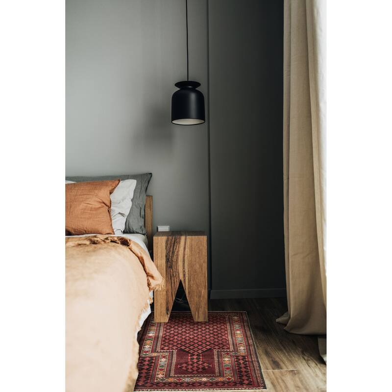 ECARPETGALLERY Hand-knotted Teimani Black Wool Rug - 2'9 x 4'5