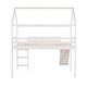 preview thumbnail 7 of 14, Modern Style Loft Bed with Built-in Roof, Slide and Ladder, Space-saving, Twin Size, White