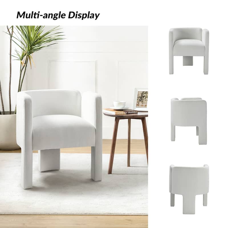 Eugen Modern Low Back Dining Chair with Three-legged Design By HULALA HOME