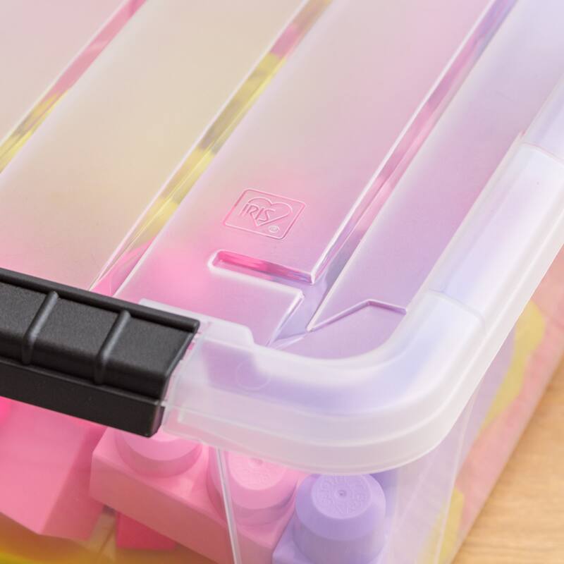 IRIS USA® Buckled Clear Box 13.5 Qt Buckle Lid - Clear - Set of 6