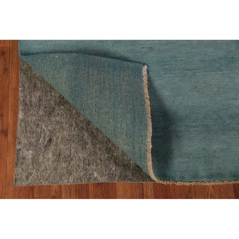 Blue Gabbeh Modern Rug Handmade Wool Carpet - 3'3" x 4'10"