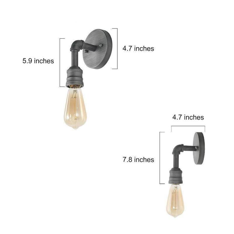 Carbon Loft Farmhouse 1-Light Wall Sconce Industrial Bathroom Vanity Light