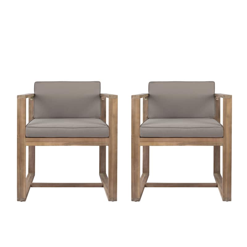 Kaysn Outdoor Acacia Wood Dining Chair (Set of 2) by Christopher Knight Home