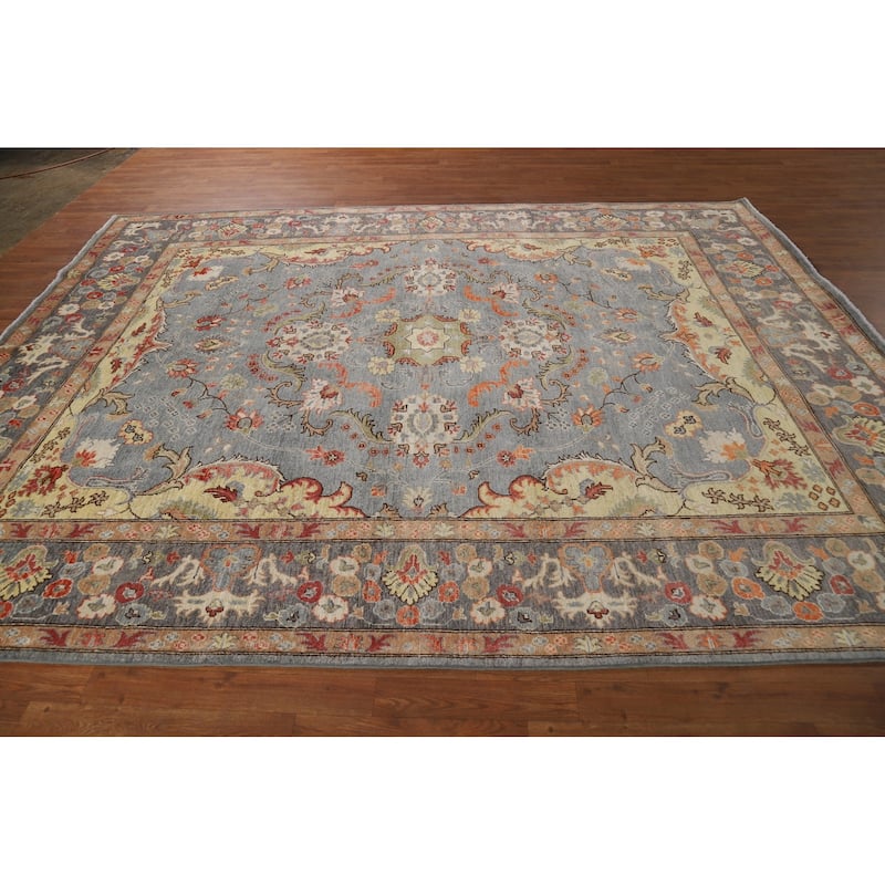 Vegetable Dye Oushak Oriental Area Rug Handmade Wool Carpet - 8'2" x 10'4"