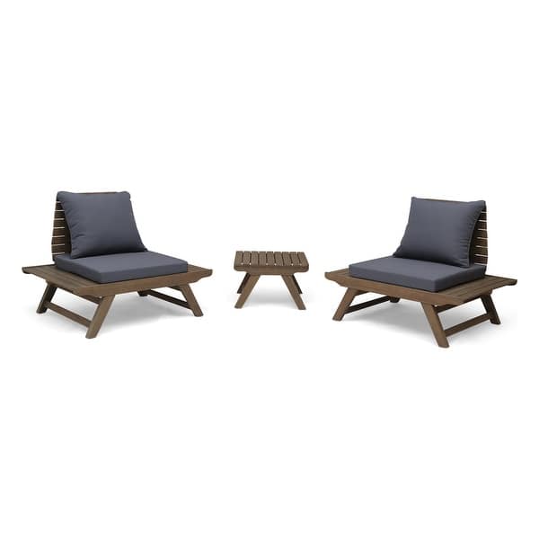 Shop Sedona Outdoor 2 Seater Acacia Wood Club Chairs And Side Table Set By Christopher Knight Home Overstock 28072845