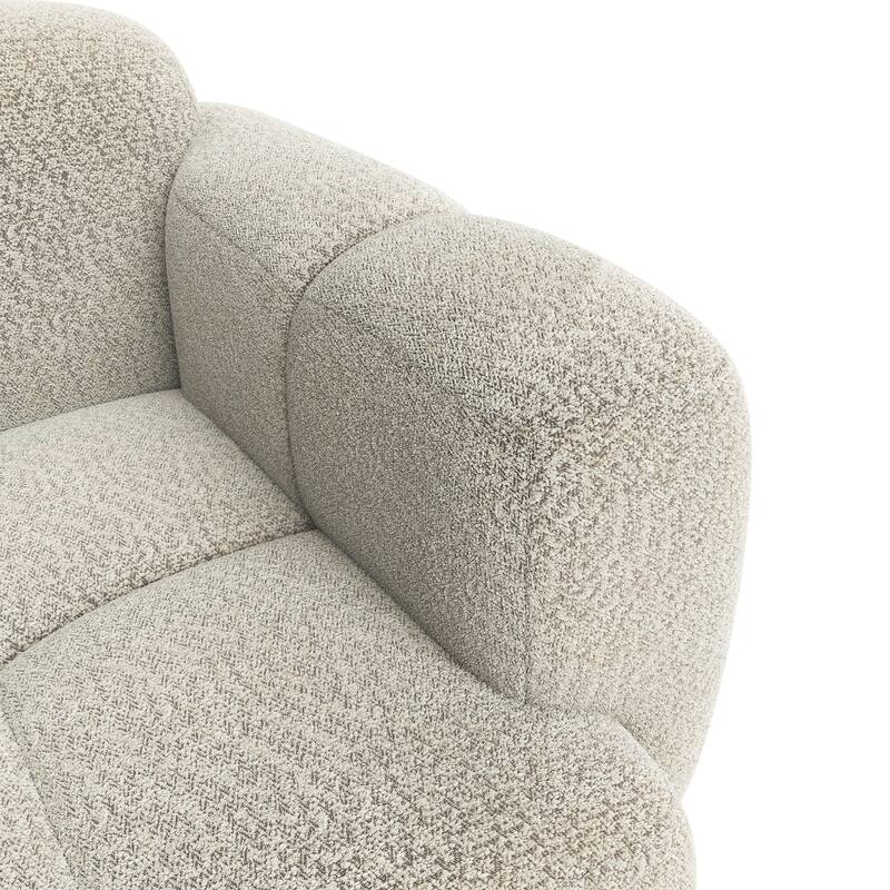 Christopher Knight Home - 3-Seater 90.94" L-Shaped Upholstered Sectional Sofa with Ottoman