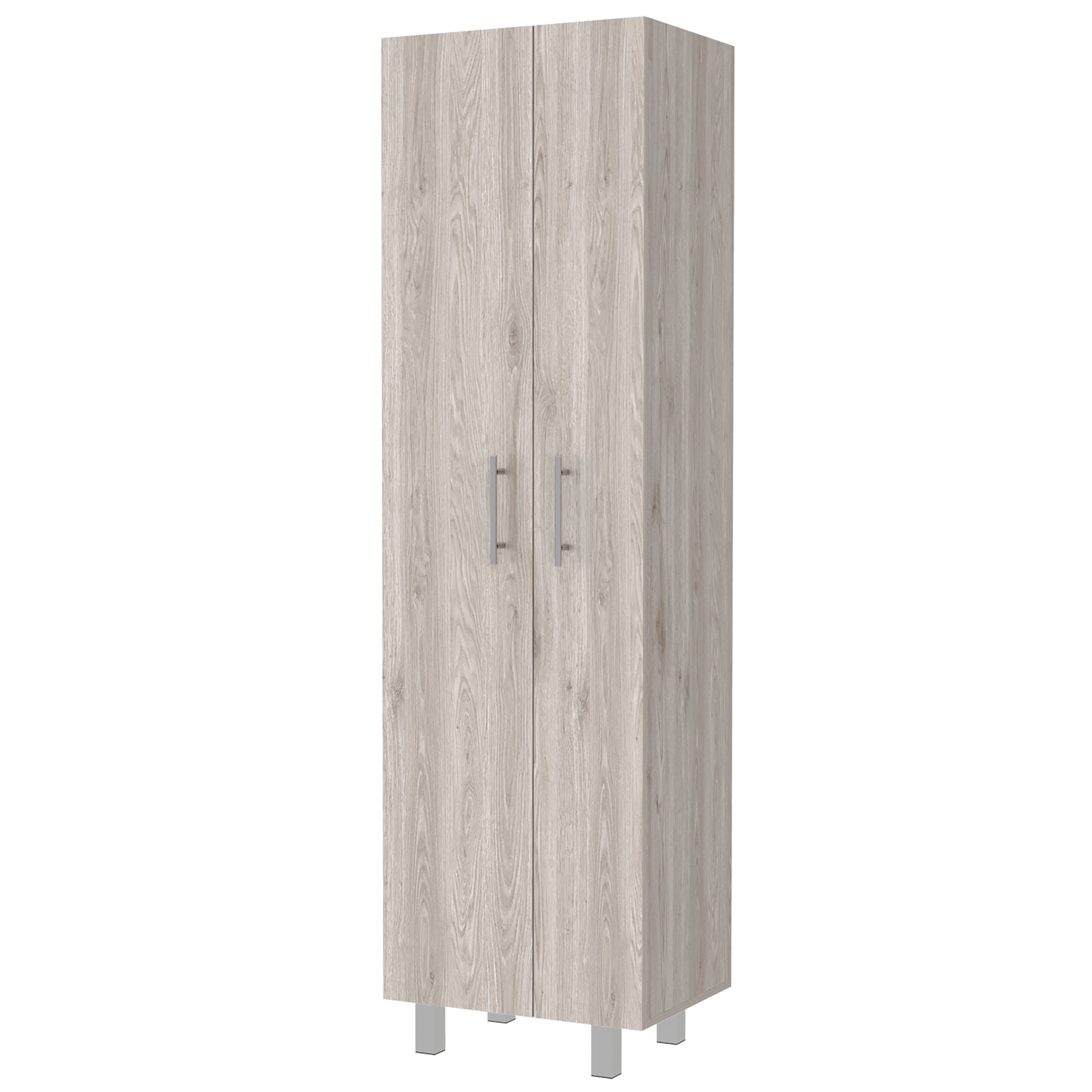 Closet Pantry, Five Shelves, Double Door Cabinet, Four Legs