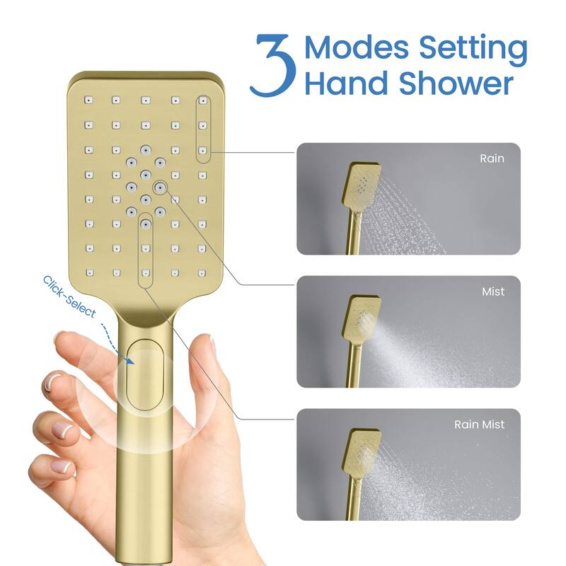 Cube 3 Settings ABS Handheld Shower Head