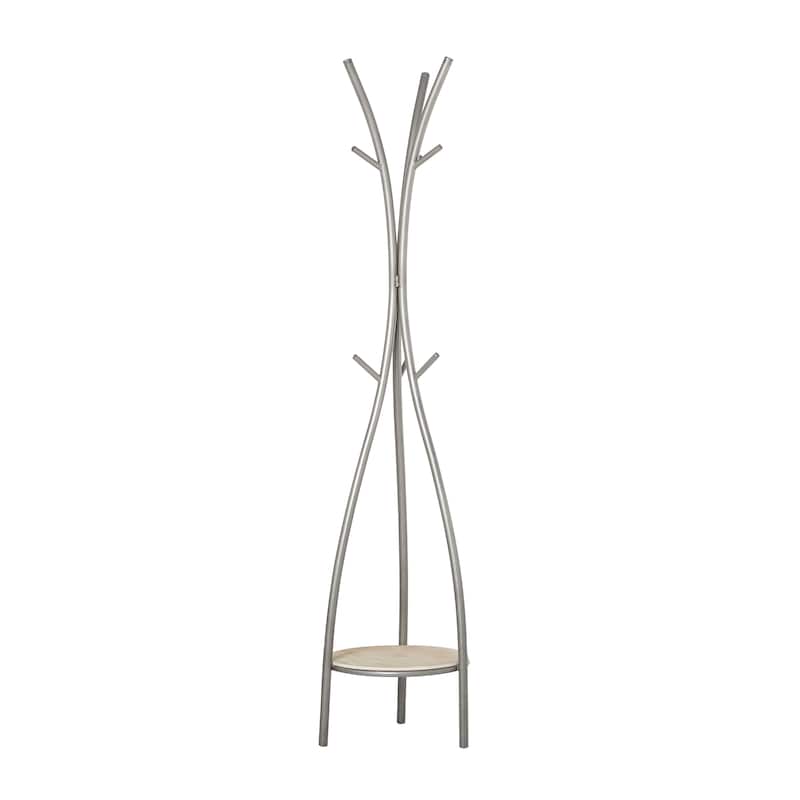 Metal Coat Rack - Silver - Roche River Decor - 17"Wx17"Lx73"H