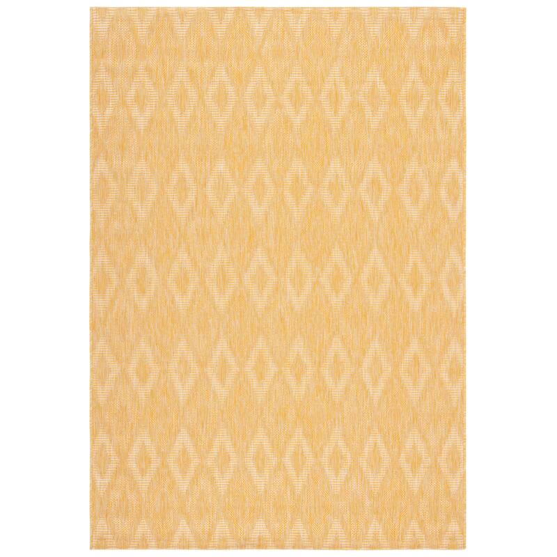 SAFAVIEH Courtyard Marolyn Indoor/ Outdoor Waterproof Patio Backyard Rug - 2' x 3'7" - Gold