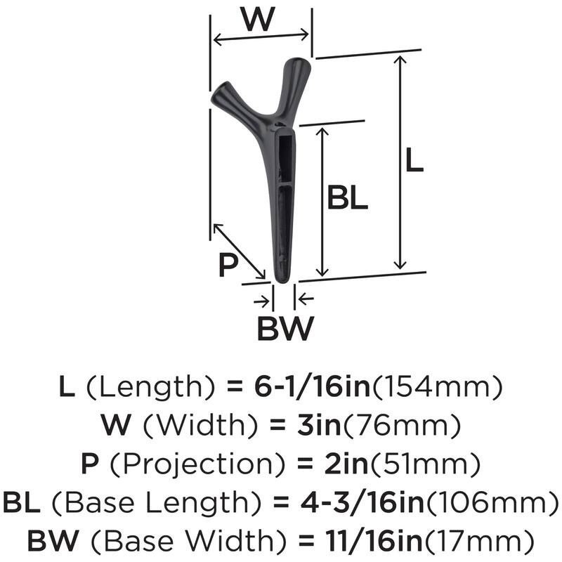 Amerock HBX37017 Kodiak Double Robe Hook